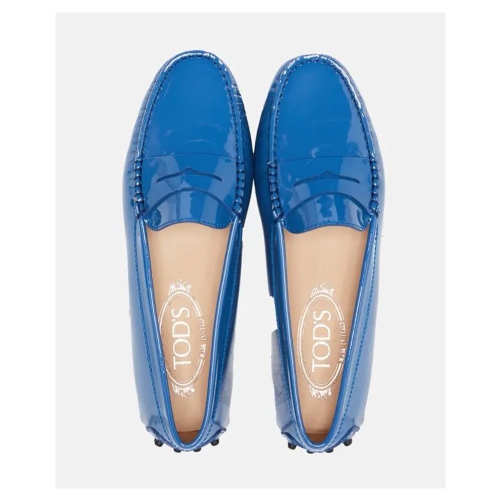 ☀️NEW☀️Tod's Glossy Blue Women's Loafers